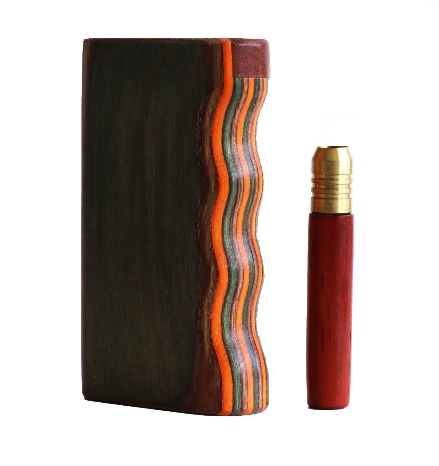 [IMAGE 2 PLACEHOLDER: Multi-colored layered wood dugout with one-hitter]